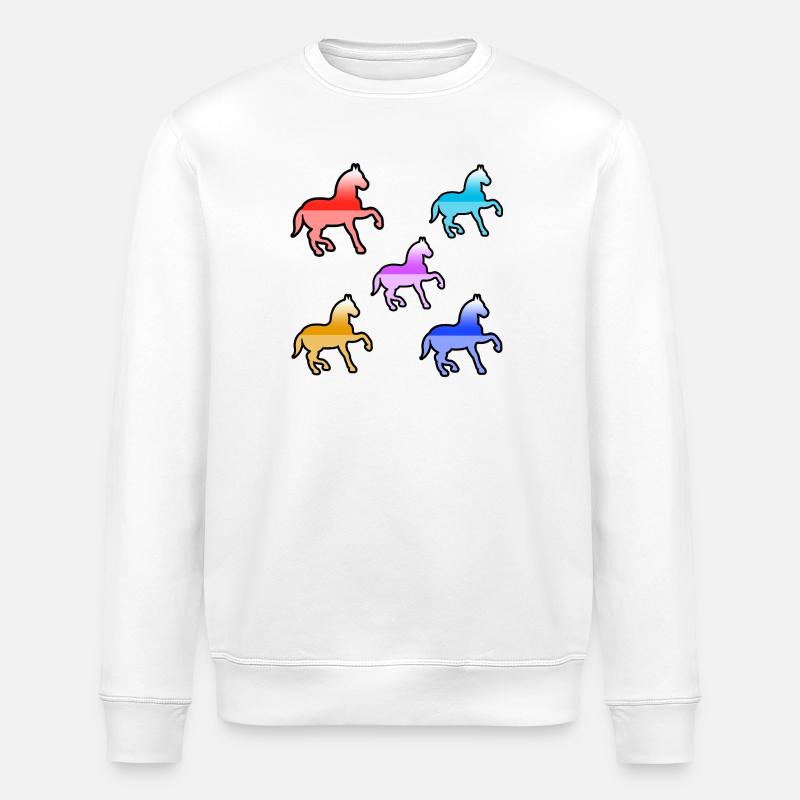 Pferde - Stanley/Stella Unisex Bio-Sweatshirt ROLLER - Weiß