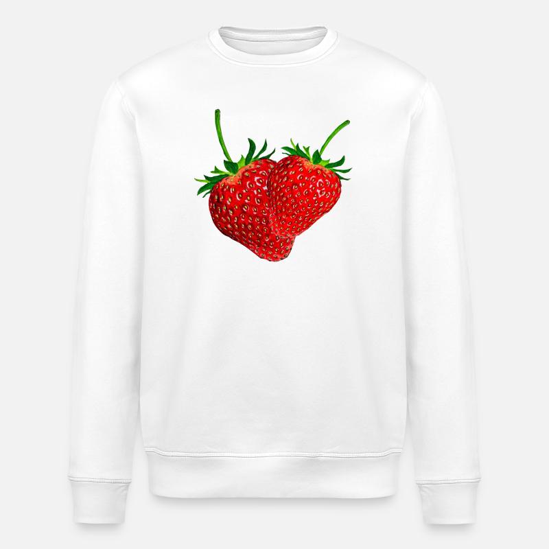 Fraises - Sweat bio ROLLER Stanley/Stella Unisexe - blanc