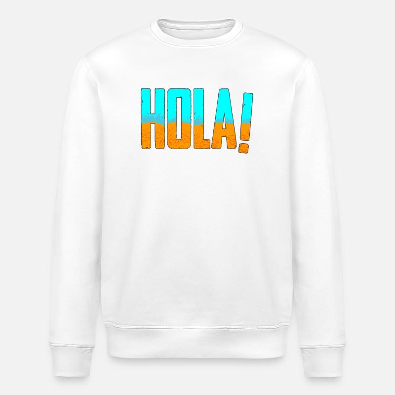 HOLA! Mallorca - Sand und Meer - Stanley/Stella Unisex Bio-Sweatshirt ROLLER - Weiß