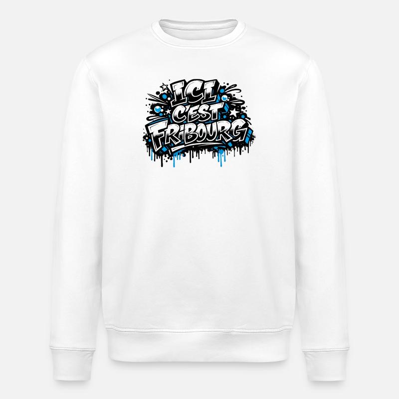 Ici c'est Fribourg - Stanley/Stella Unisex Bio-Sweatshirt ROLLER - Weiß