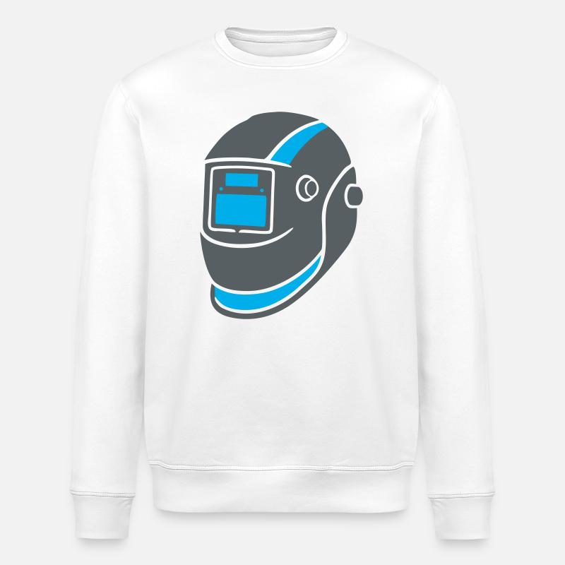 Schweißerhelm Maske Metallbau - Stanley/Stella Unisex Bio-Sweatshirt ROLLER - Weiß