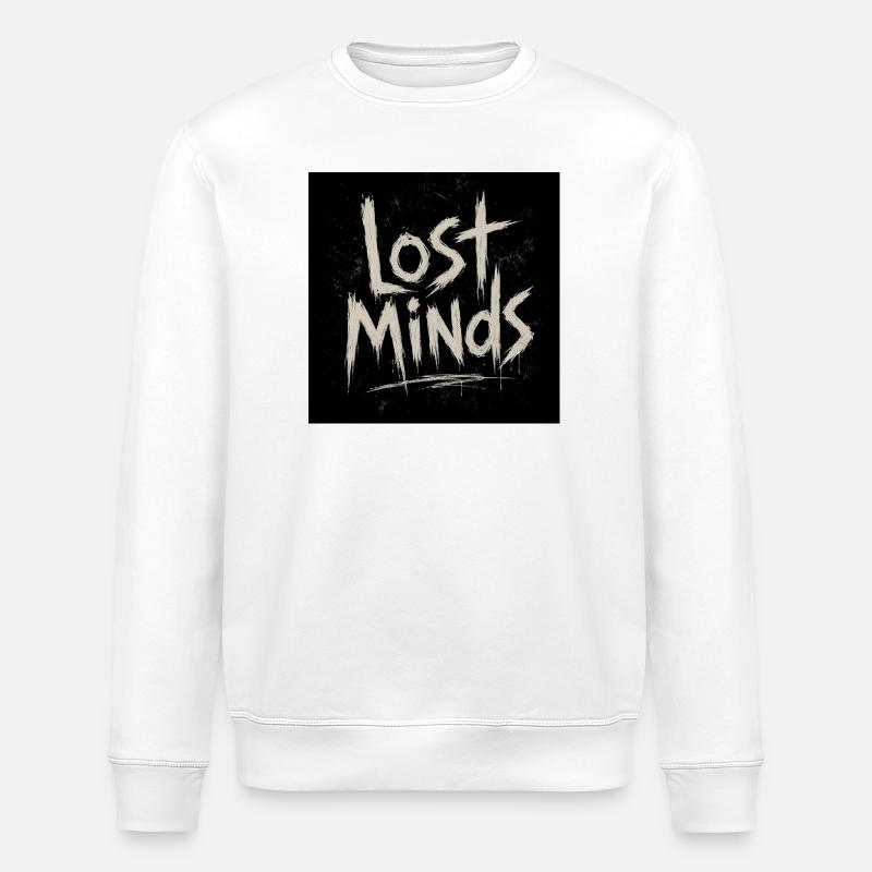 Lettrage grunge des Esprits Perdus - Sweat bio ROLLER Stanley/Stella Unisexe - blanc