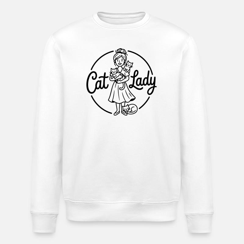Femme chatte - Sweat bio ROLLER Stanley/Stella Unisexe - blanc