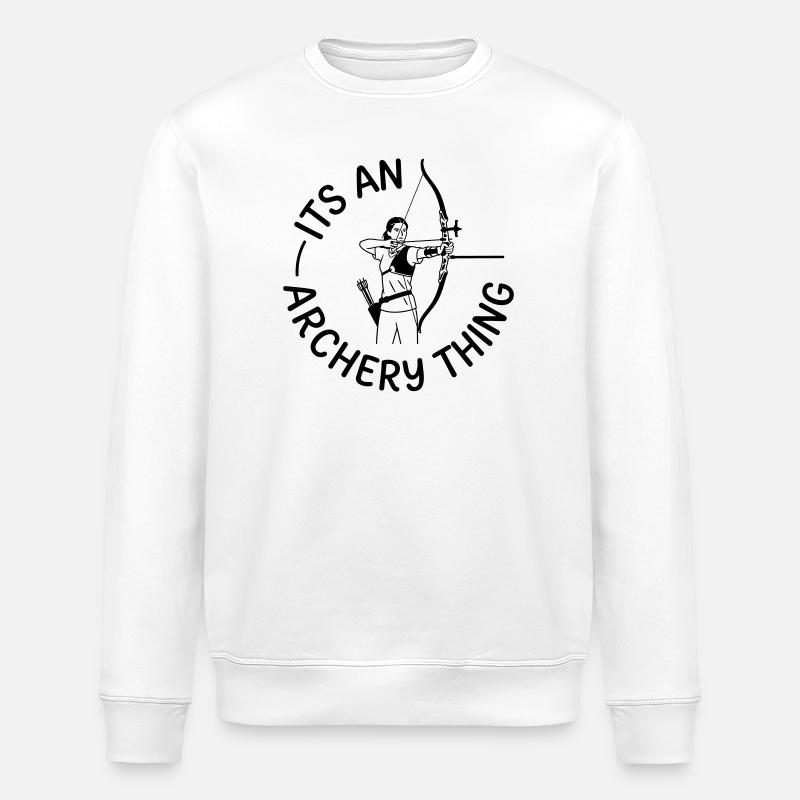 Archery - Stanley/Stella ROLLER Unisex Organic Sweatshirt - white