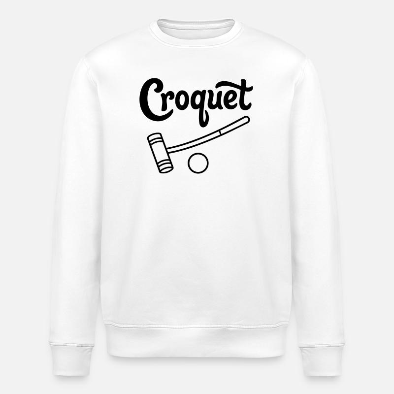 croquet - Stanley/Stella ROLLER Unisex Organic Sweatshirt - white
