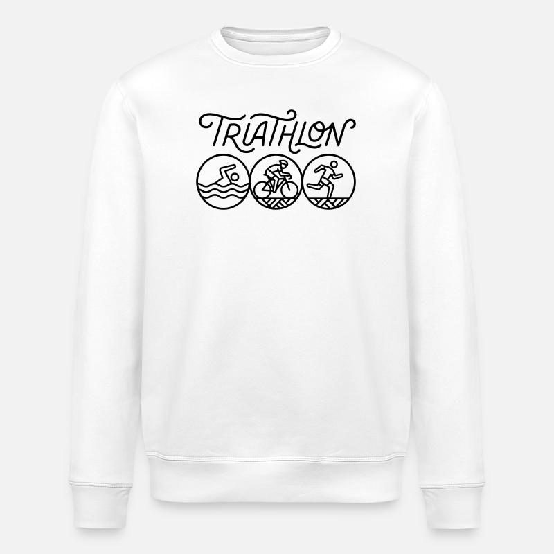 triathlon - Stanley/Stella ROLLER Unisex Organic Sweatshirt - white