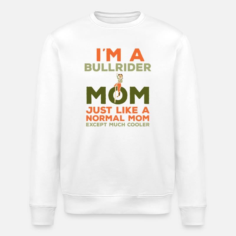 cowboy western rodeo mutter mama reiten - Stanley/Stella Unisex Bio-Sweatshirt ROLLER - Weiß