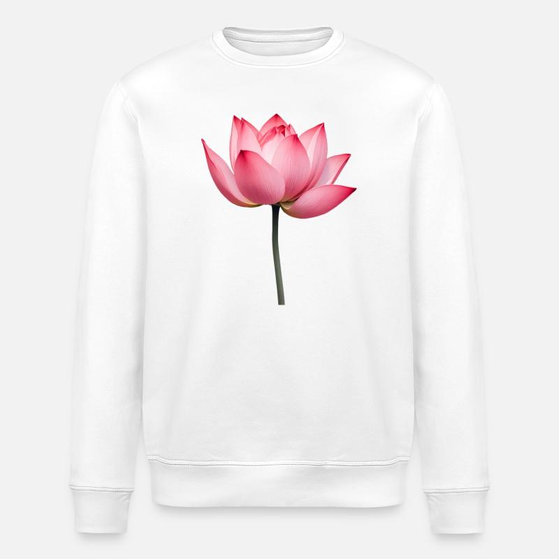 Lotusblume Seerose - Stanley/Stella Unisex Bio-Sweatshirt ROLLER - Weiß
