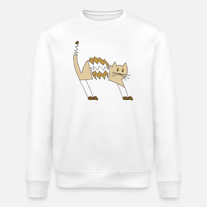chat - Sweat bio ROLLER Stanley/Stella Unisexe - blanc