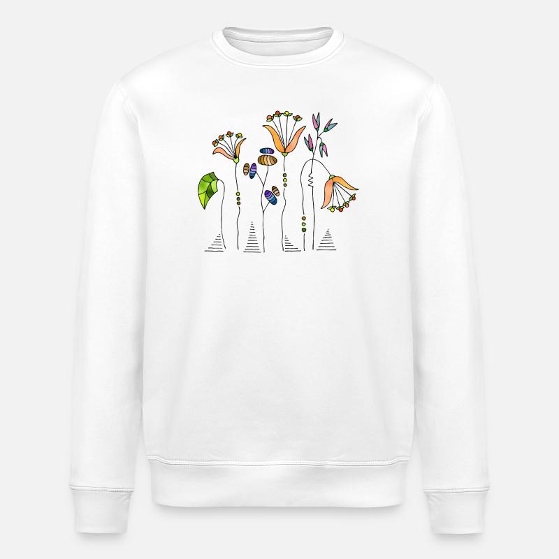 Blumen - Stanley/Stella Unisex Bio-Sweatshirt ROLLER - Weiß