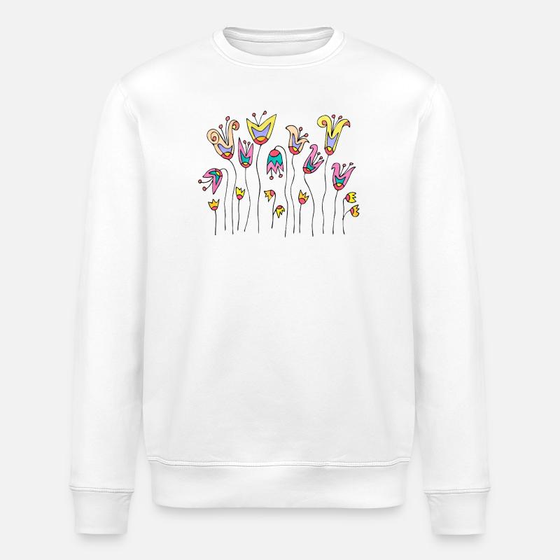 Fleur - Sweat bio ROLLER Stanley/Stella Unisexe - blanc