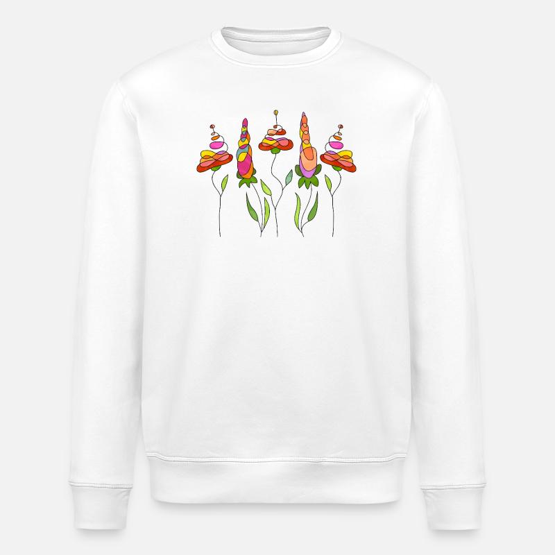 Blumen - Stanley/Stella Unisex Bio-Sweatshirt ROLLER - Weiß