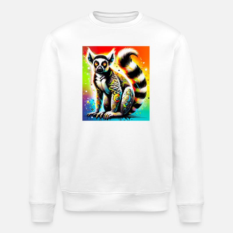 Lemur - Stanley/Stella Unisex Bio-Sweatshirt ROLLER - Weiß