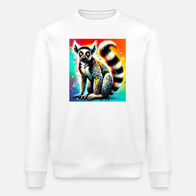 Lémurien - Sweat bio ROLLER Stanley/Stella Unisexe - blanc