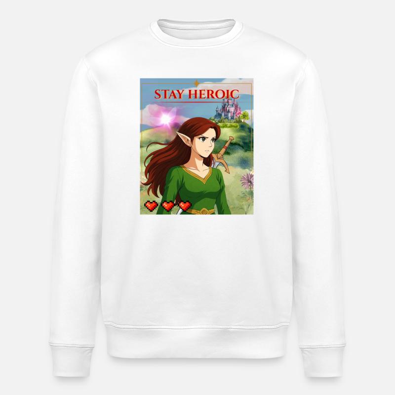 Stay Heroic - Stanley/Stella ROLLER Unisex Organic Sweatshirt - white