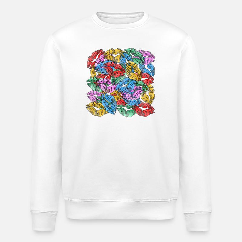 Menge Küsse - Stanley/Stella Unisex Bio-Sweatshirt ROLLER - Weiß