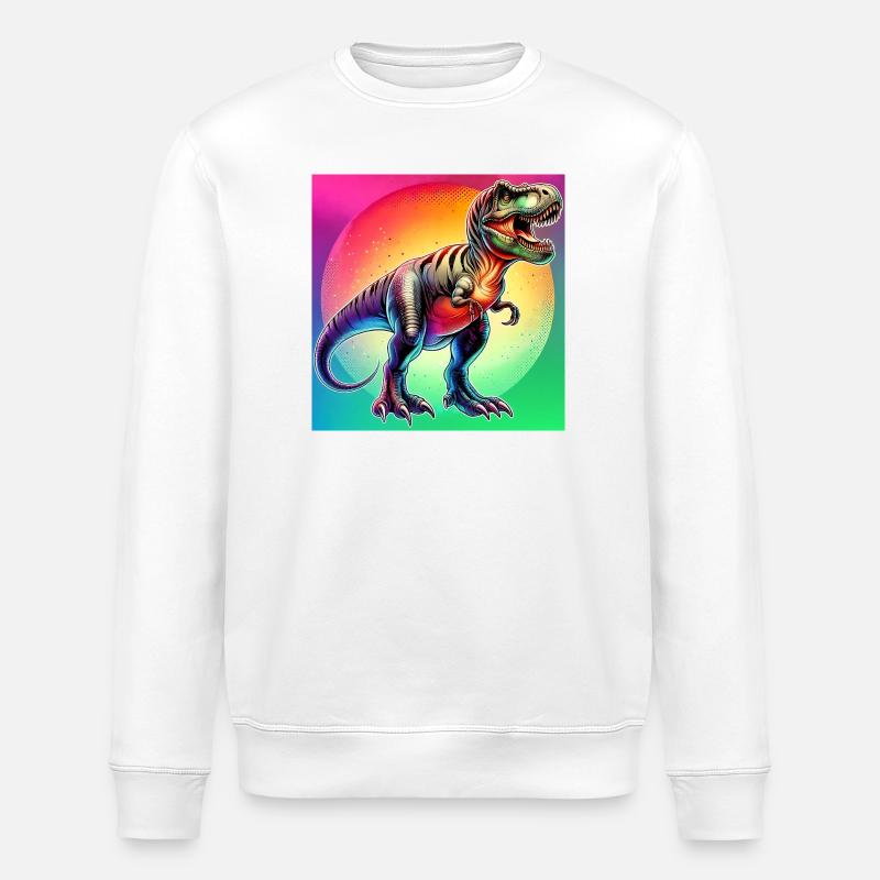 Dinosaurier - Stanley/Stella Unisex Bio-Sweatshirt ROLLER - Weiß