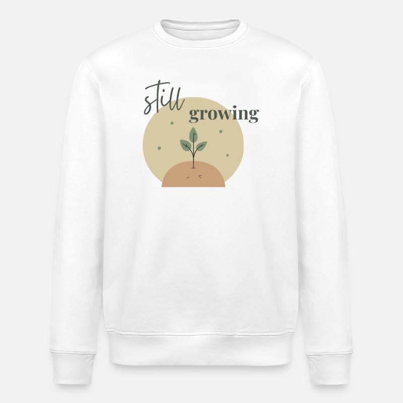 Still Growing: Pflanze aus Erde - Stanley/Stella Unisex Bio-Sweatshirt ROLLER - Weiß