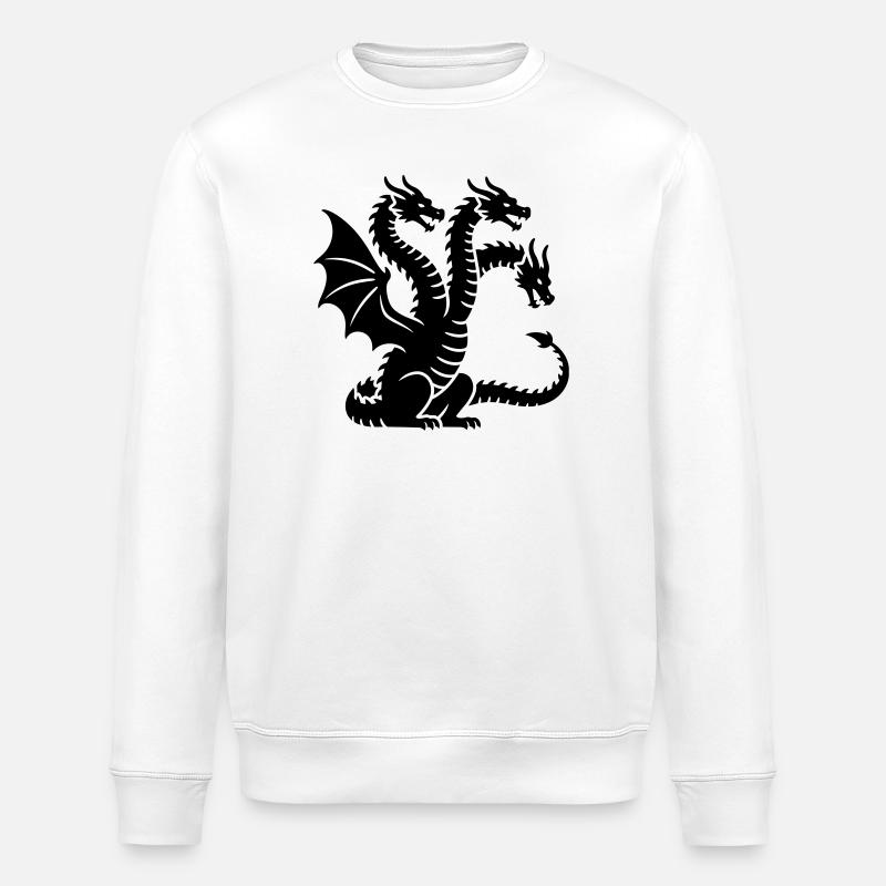 dragon - Stanley/Stella ROLLER Unisex Organic Sweatshirt - white