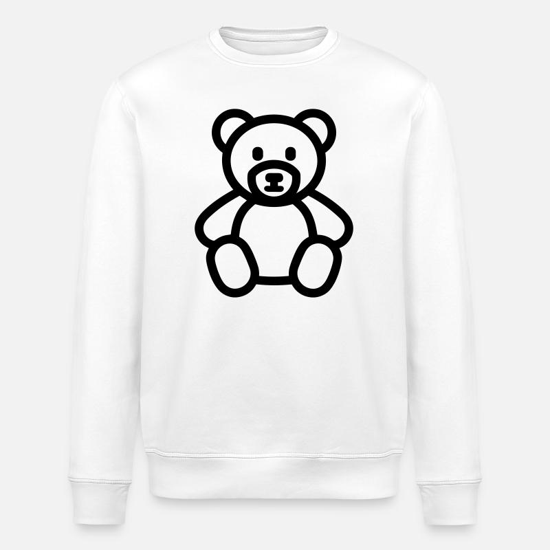 bear - Stanley/Stella ROLLER Unisex Organic Sweatshirt - white