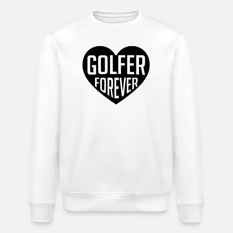Golf - Golfer Forever Herz - Stanley/Stella Unisex Bio-Sweatshirt ROLLER - Weiß