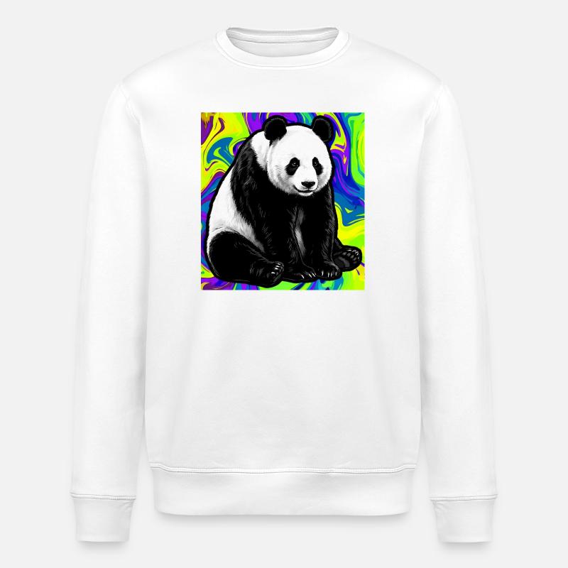 panda - Sweat bio ROLLER Stanley/Stella Unisexe - blanc