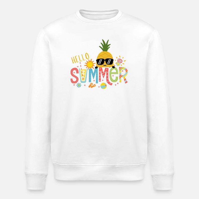 Ananassonne Heller Sommer - Stanley/Stella Unisex Bio-Sweatshirt ROLLER - Weiß