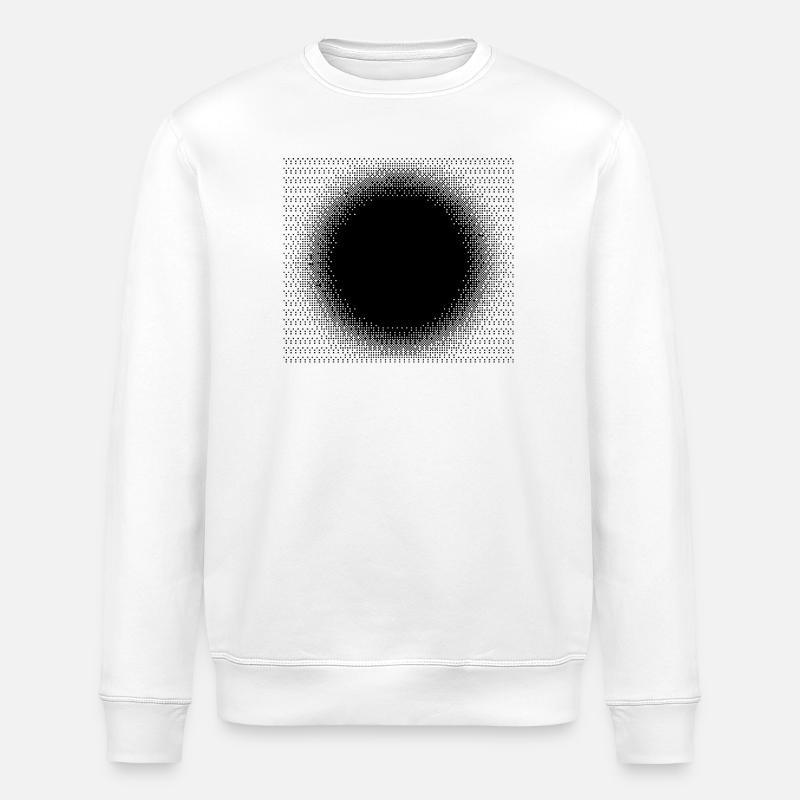black sun dots design - Stanley/Stella ROLLER Unisex Organic Sweatshirt - white