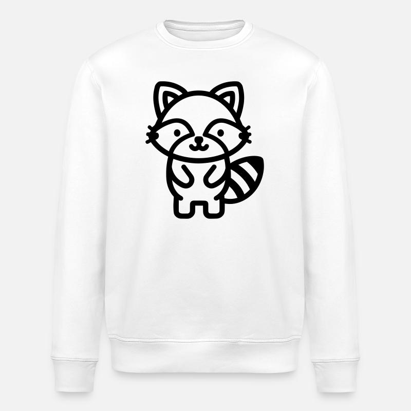 raton laveur - Sweat bio ROLLER Stanley/Stella Unisexe - blanc