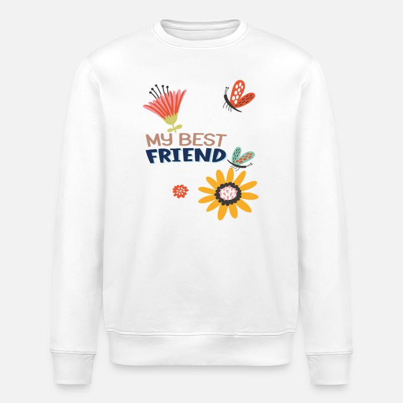 Beste Freunde - Stanley/Stella Unisex Bio-Sweatshirt ROLLER - Weiß