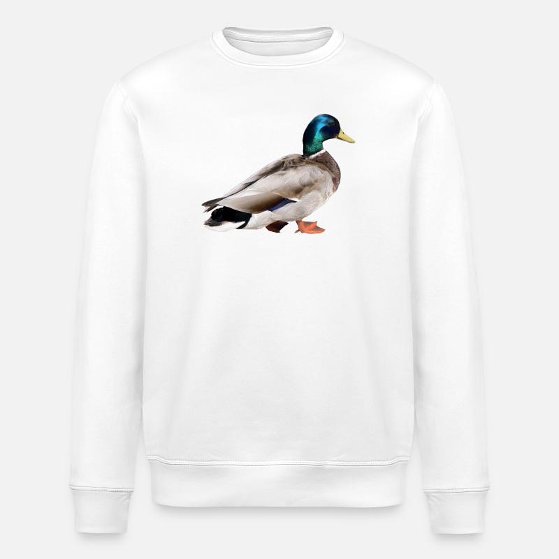 Stockente Männchen - Stanley/Stella Unisex Bio-Sweatshirt ROLLER - Weiß