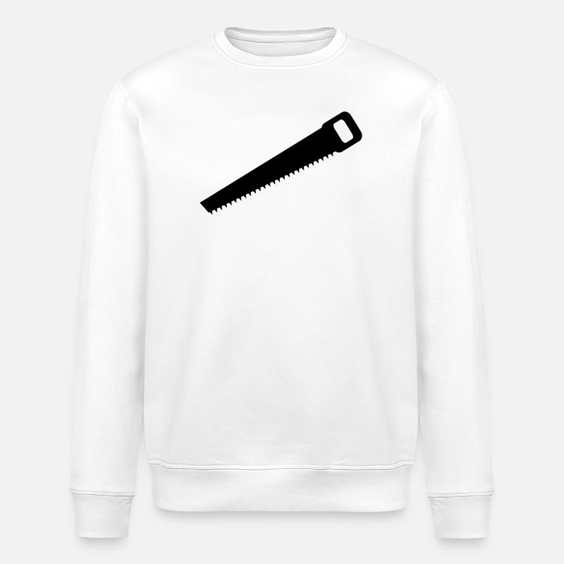 Scie à main - Sweat bio ROLLER Stanley/Stella Unisexe - blanc