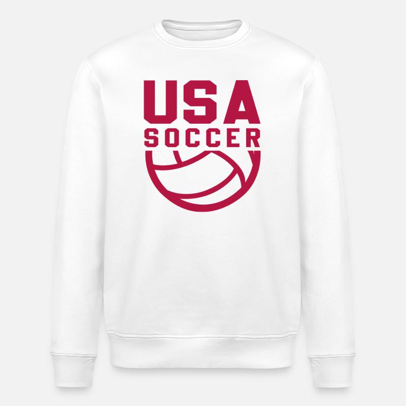 USA Soccer - Stanley/Stella ROLLER Unisex Organic Sweatshirt - white