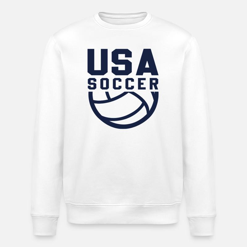 USA Soccer - Stanley/Stella Unisex Bio-Sweatshirt ROLLER - Weiß