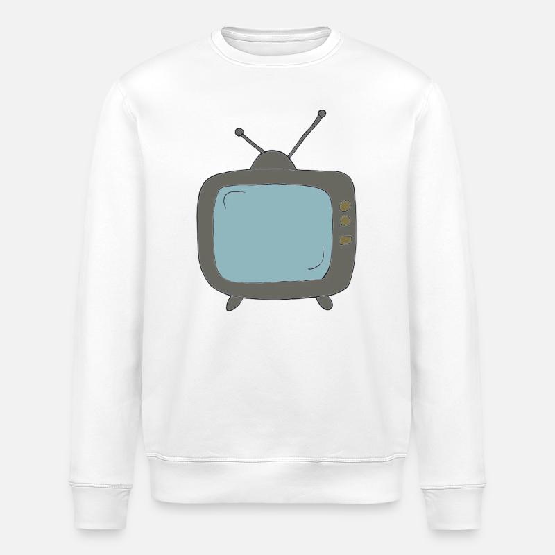 TV Comic Style - Stanley/Stella ROLLER Unisex Organic Sweatshirt - white