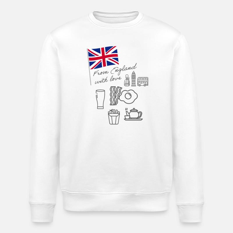 EXANGLIA - Stanley/Stella Unisex Bio-Sweatshirt ROLLER - Weiß