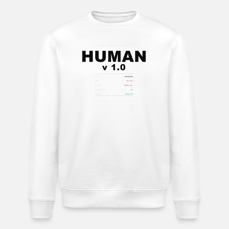 HUMAN V1.0 SPECS - Sweat bio ROLLER Stanley/Stella Unisexe - blanc
