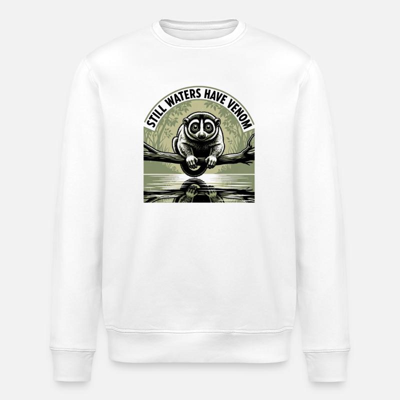Still Waters | Venomous Plum Lori - Stanley/Stella ROLLER Unisex Organic Sweatshirt - white