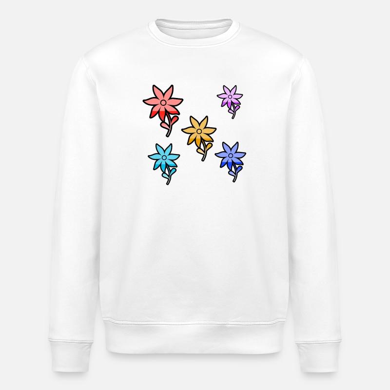 Blumen - Stanley/Stella Unisex Bio-Sweatshirt ROLLER - Weiß