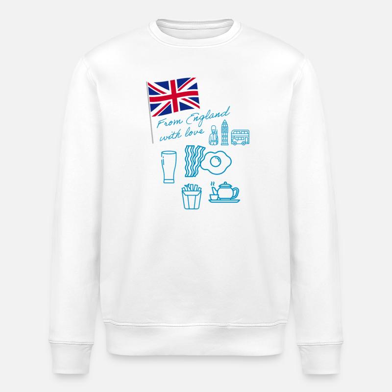 EXANGLIA (Bleu) - Sweat bio ROLLER Stanley/Stella Unisexe - blanc