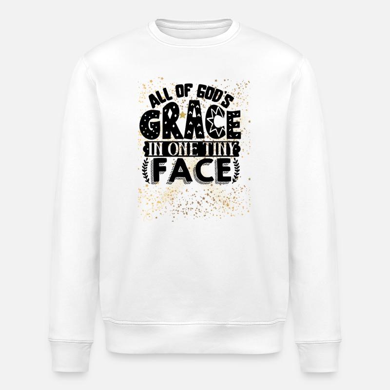 OneLine Gold Stars Glitzereffekt - Stanley/Stella Unisex Bio-Sweatshirt ROLLER - Weiß