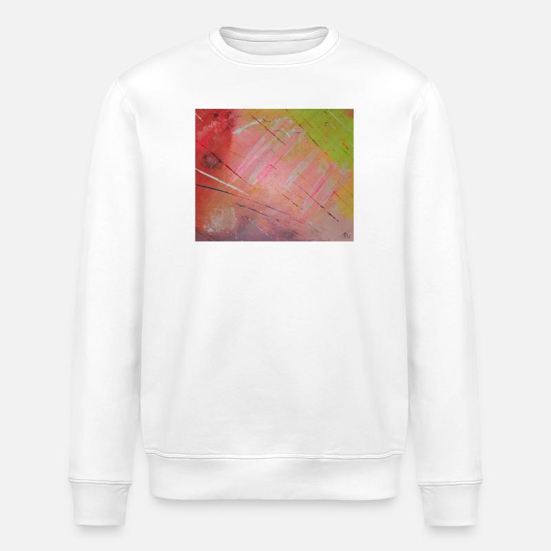 Néon Diagonale Abstrait - Sweat bio ROLLER Stanley/Stella Unisexe - blanc