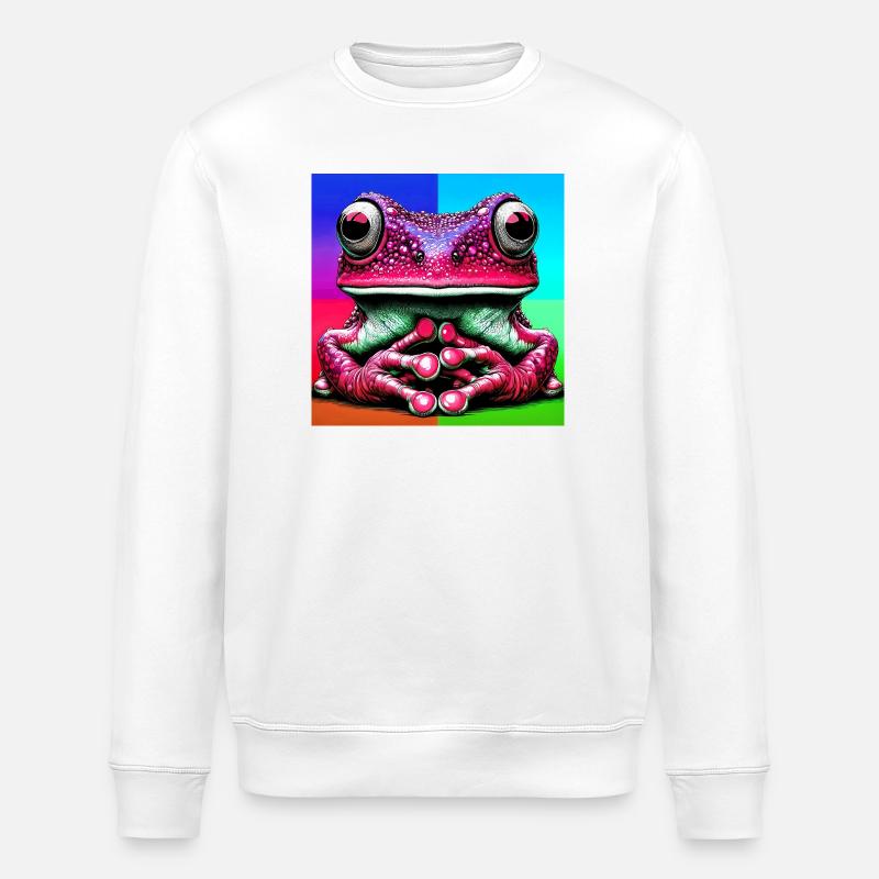 frog - Stanley/Stella ROLLER Unisex Organic Sweatshirt - white