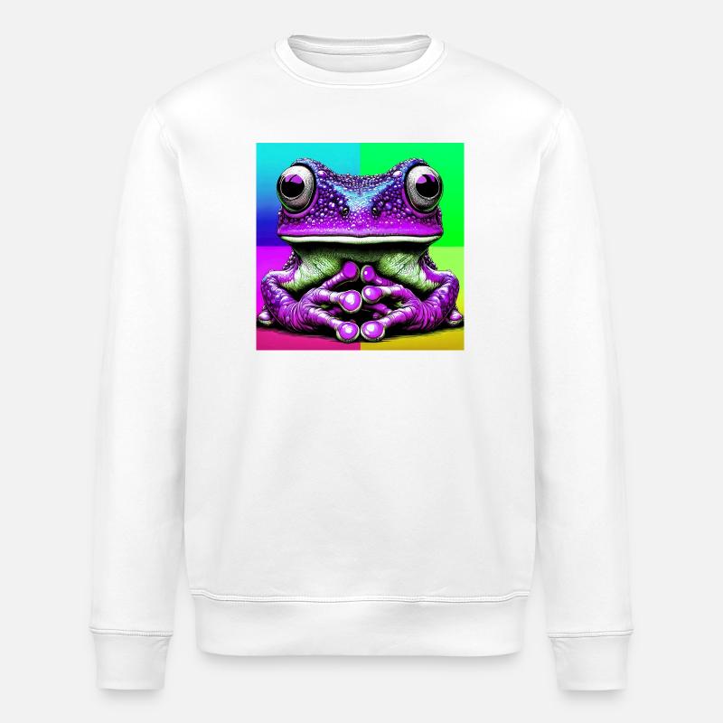 frog - Stanley/Stella ROLLER Unisex Organic Sweatshirt - white