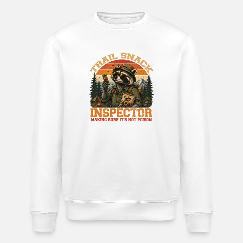 Trail Snack Inspector - Stanley/Stella ROLLER Unisex Organic Sweatshirt - white