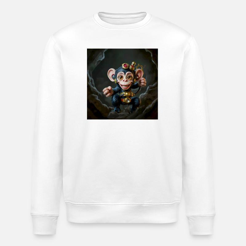 Combinaison steampunk aventureuse - Sweat bio ROLLER Stanley/Stella Unisexe - blanc