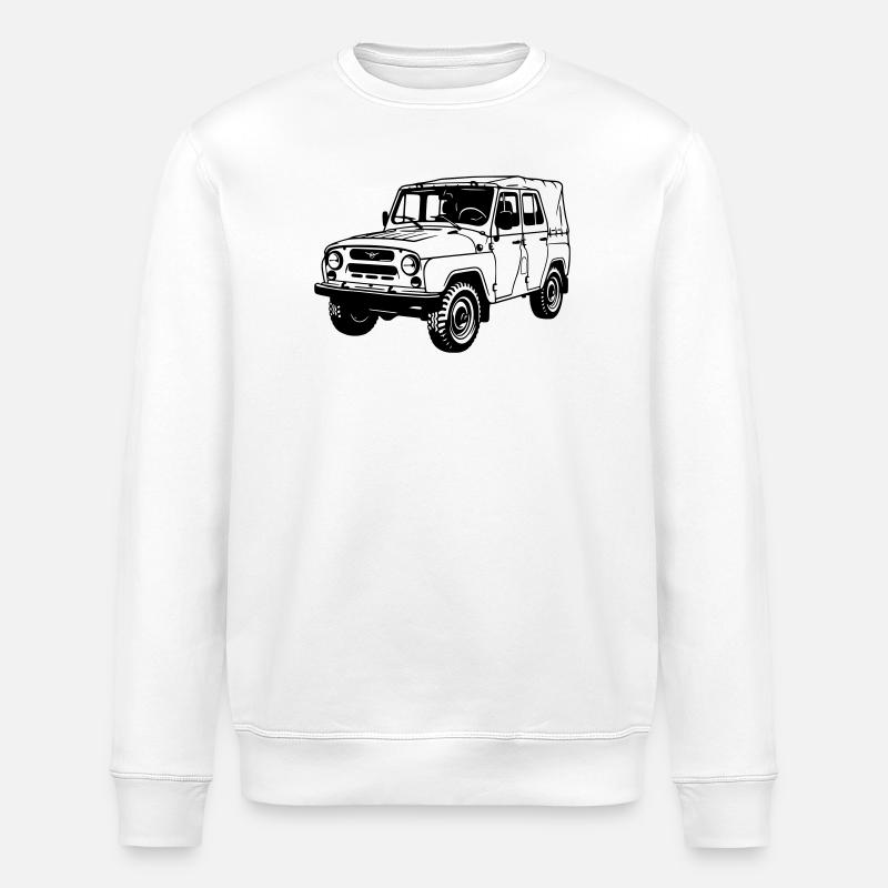 UAZ Geländefahrzeug - Stanley/Stella Unisex Bio-Sweatshirt ROLLER - Weiß