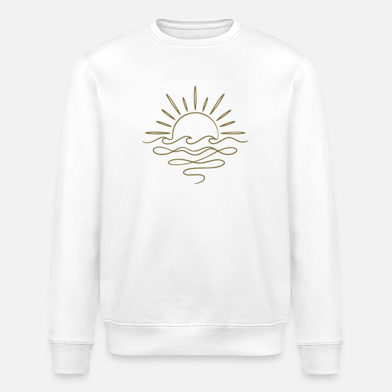 Boho sun and sea - Stanley/Stella ROLLER Unisex Organic Sweatshirt - white