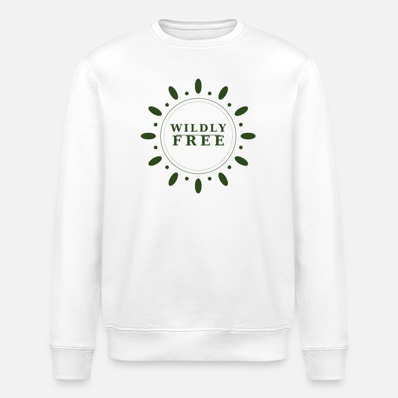 wildly free wreath - Stanley/Stella Unisex Bio-Sweatshirt ROLLER - Weiß
