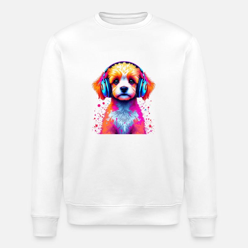 Casque Caniche - Sweat bio ROLLER Stanley/Stella Unisexe - blanc